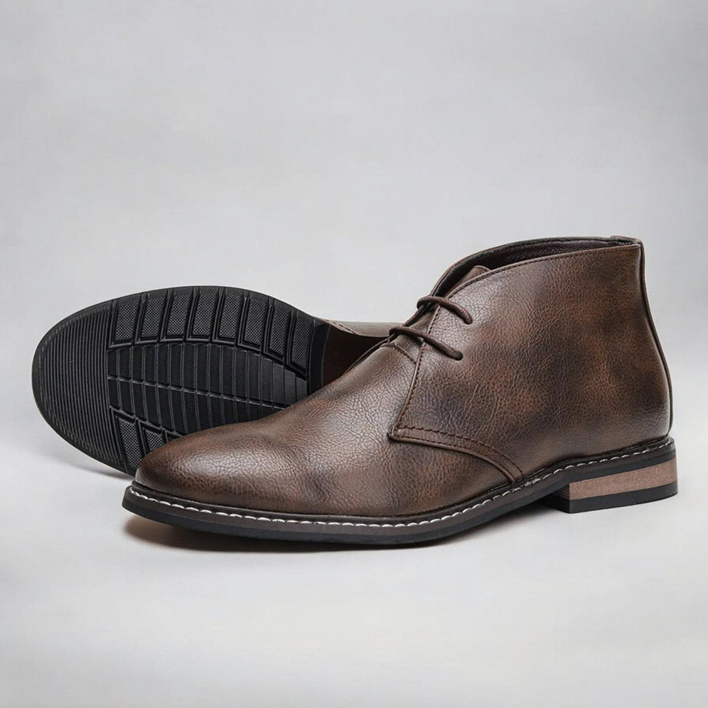 Men's Chukka Boots with Lace-Up Closure, Ankle Height and Low Heel