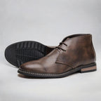 Men's Chukka Boots with Lace-Up Closure, Ankle Height and Low Heel