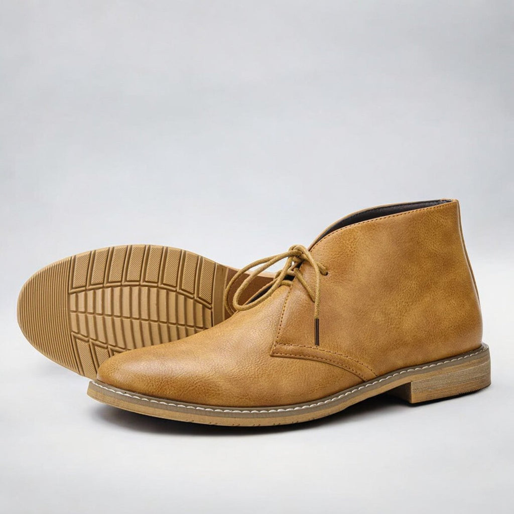 Men's Chukka Boots with Lace-Up Closure, Ankle Height and Low Heel
