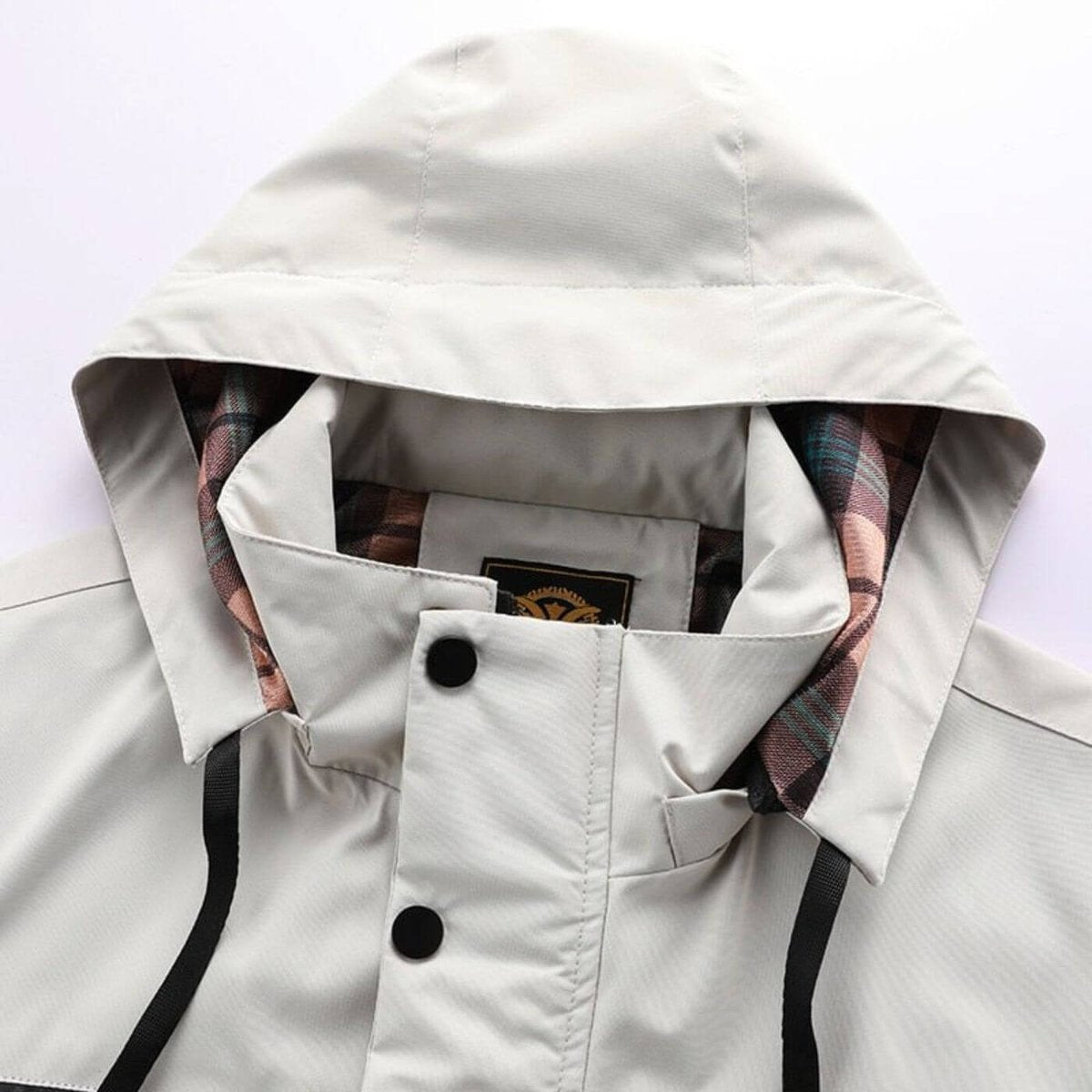 Men's Hooded Quilted Parka with Multiple Pockets and Snap-Button Closure