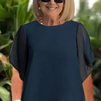Women's Draped Palazzo Pants and Coordinated Top Set