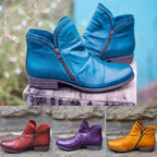 Stylish Women's Leather Ankle Boots with Durable Zipper for Everyday Comfort