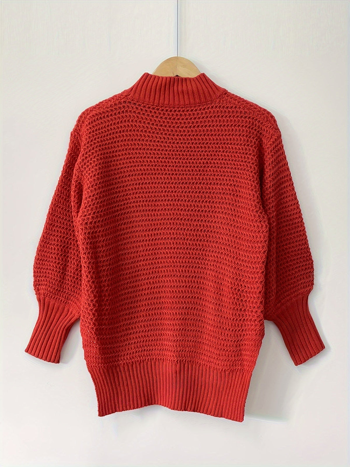 Chunky Knit Oversized Sweater with High-Low Hem for Women