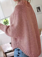 Chunky Cable Knit Oversized Turtleneck Sweater for Women